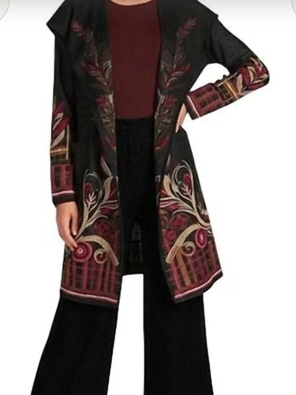 NWT Johnny Was Biya Metallic Duster Sz Large | Johnny Was Women Top - - Picture 3 of 10